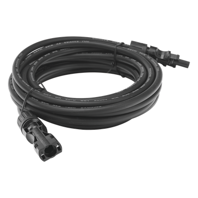 Cable Fotovoltaico / 2.5 m (8.2 ft) / 10 AWG / Terminales MC4 Macho-Hembra / 30A / Negro