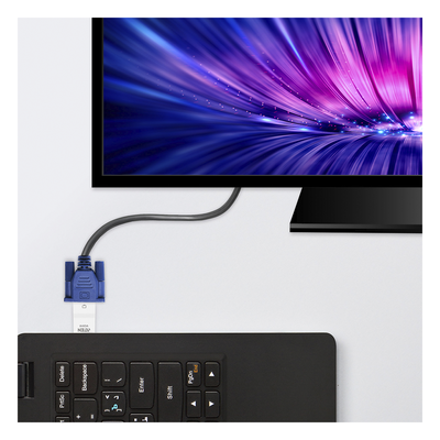 Adaptador de HDMI a VGA / 1920x1200 / Plug-and-Play / Sin Alimentación Externa