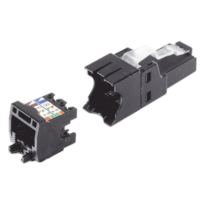 Plug RJ45 UTP / Cat6A / Terminación en Campo / 22-26 AWG / Recto y Angulado / 0.5-0.7 ft Equivalente