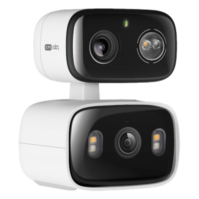 Cámara IP Dual PTZ / Dual Lente 2K+2K / 3 Megapixel cada lente / Seguimiento Sincronizado / Visión Nocturna a Color / IP65 / Audio Bidireccional