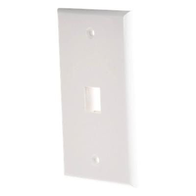 Placa de Pared / 1 Puerto Keystone / 70x115mm / 2.75x4.52in / Montaje Vertical / UL CE ETL