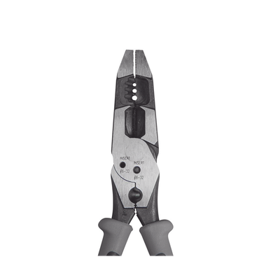 Pinza Híbrida / 3 en 1 Cortar-Pelar-Ponchar / 8" (20.3 cm) / Cable Sólido 10-14 AWG / Cable Trenzado 12-16 AWG / Pernos 6-32 y 8-32