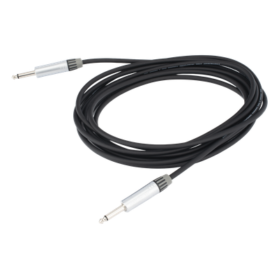Cable de Audio / Plug 1/4 a Plug 1/4 Mono / Carcasa Cromada / 5 m (16.4 ft) / Triple Blindaje / Conductores OFC