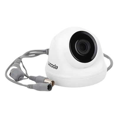 Cámara Turret TURBOHD / 5 Megapixel / 85° de Apertura / IR EXIR 20 m (65.6 ft) / 4 Tecnologías de Video / Interior / Policarbonato