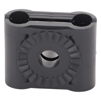 Sujetador Plástico para Cable Coaxial / Doble Canal / 3/8" (9.5 mm) a 11 mm / Varilla Roscada 3/8" o M10 / Paquete de 10