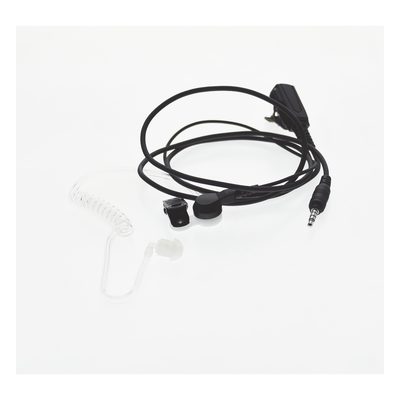 Micrófono-Audífono de Solapa / Tubo Acústico Transparente / Sensibilidad -42 dB / Bocina 112 dB / Conector 3.5 mm PTT / Operación -20°C a 70°C