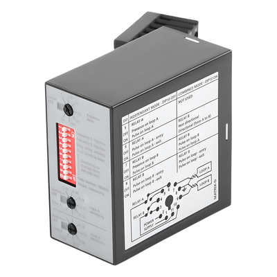 Sensor de Masa para Barreras / Doble Canal / 12-24 VAC/VCC / IP40 / -30 a 70°C / 2.5W / 76x38x76 mm / 0.25x0.125x0.25 ft