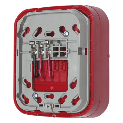 Base Inalámbrica Direccionable / Montaje en Pared / Salida 24 VDC / Red de Malla Swift / Color Rojo / UL y ULC Certificada