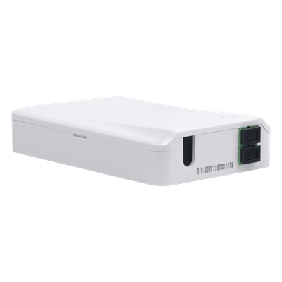 Caja Terminal de Fibra Óptica / 2 Puertos SC/APC / IP30 / Montaje en Pared / 3.07 x 4.72 x 1.0 in