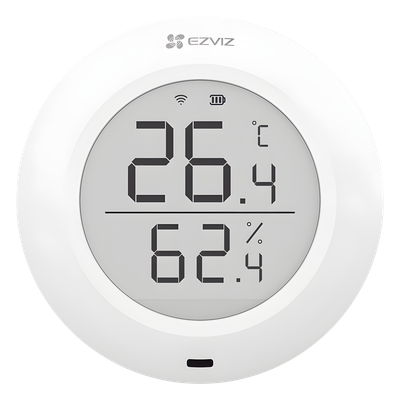 Sensor de Temperatura y Humedad / Zigbee 2.4GHz / Pantalla LCD / Batería CR2450 3V / -10°C a +60°C / 5.28 x 2.03 in