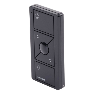 Control Inalámbrico de Iluminación / 3 Botones con Subir y Bajar / Alcance 18 m (59.1 ft) / RF 431-437 MHz / Batería 10 Años / Negro Brillante