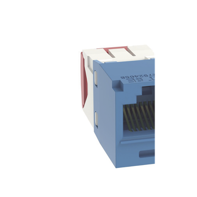 Jack RJ45 / Categoría 5e / Terminación sin herramienta / 22-24 AWG / 100W PoE / Azul
