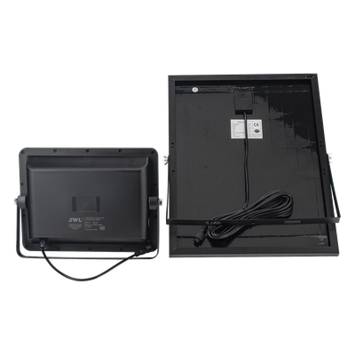 Reflector LED Solar / 300 W / Luz Blanca 6500 K / Ángulo 120° / IP65 / Control Remoto / Panel Solar Incluido