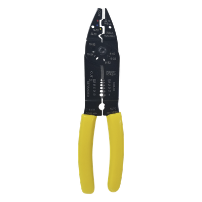 Pinza Multifuncional / 8.5 in / Pelacables 10-22 AWG / Cortador 3mm / Plegador Terminales
