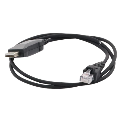 Cable Programador USB / Conector USB-A a RJ45 / Longitud 1 m (3.3 ft) / Compatible Windows 98 a Server 2022 / PU Negro Alta Durabilidad