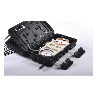 Caja de Distribución de Fibra Óptica / 24 Empalmes / 16 Puertos SC/APC Simplex / IP65 / 16 Salidas Drop