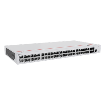 Switch Capa 3 Administrable / 48 Puertos Gigabit PoE / 4 SFP Uplink / 104 Gbps / PoE Perpetuo 380W / iStack