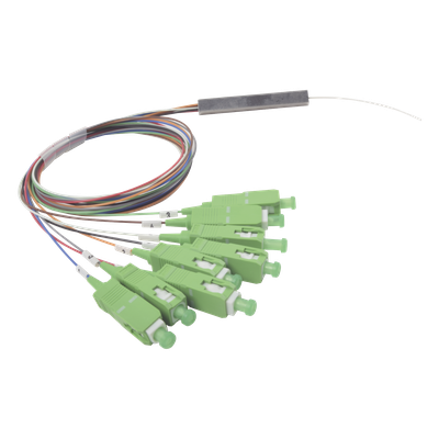 Splitter Óptico PLC / 1x8 / Conectores SC/APC / Pérdida 10.5 dB / 1260-1650 nm