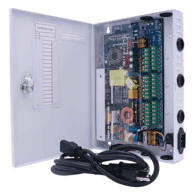 Fuente de Poder CCTV / 18 Canales / 20 A / 200 W / Voltaje Ajustable 11-15 VCC / Filtro de Ruido por Canal / Operación -20°C a 70°C