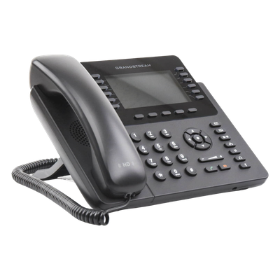 Teléfono IP Empresarial / 12 Líneas / 6 Cuentas SIP / Pantalla LCD Color 4.3 pulgadas / Bluetooth / Dual Gigabit / PoE / 48 Teclas BLF Programables