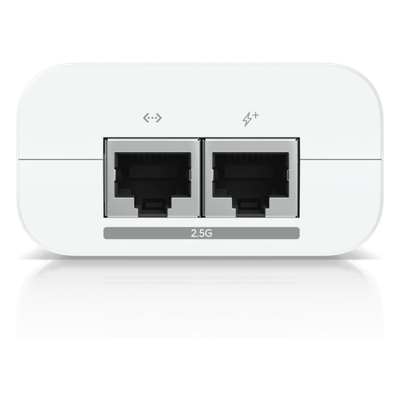 Adaptador PoE+ / 30 W / 2.5 Gbps / 48V 0.65A / (2) Puertos RJ45 Blindados / LED Indicador / Protección contra Sobretensiones