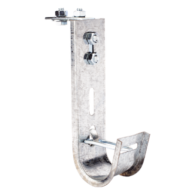 Soporte J-Hook / 14 Cables Cat6 / Acero al Carbón / Instalación Interior / Fijación Perforada