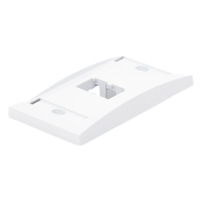 Placa de Pared Vertical / 2 Puertos Mini-Com / Etiqueta y Cubierta Integradas / 2.75 x 4.5 in / ABS / Blanco