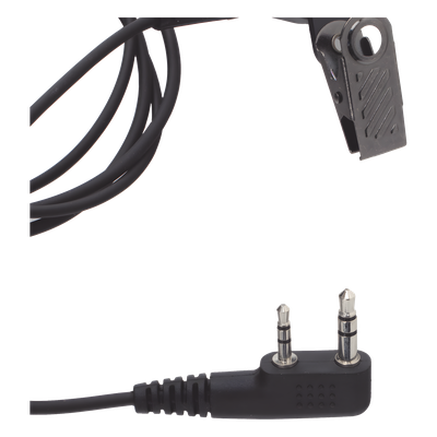 Micrófono-Audífono de Tubo Acústico / Grado Médico / PTT de Alta Resistencia / Cable Reforzado con Kevlar / Compatible con Radios KENWOOD y TXPRO