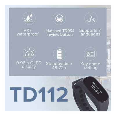 Reloj Buscador IP / IPX7 / Pantalla OLED / 80-100 m (262.5-328.1 ft) Alcance / 48 Horas Standby / 10 Mensajes / 7 Idiomas / 180 mAh