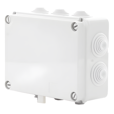 Caja de Derivación / PVC Auto-extinguible Libre de Halógenos / IP55 / IK08 / 10 Entradas / 190 x 140 x 70 mm / -24°C a 60°C