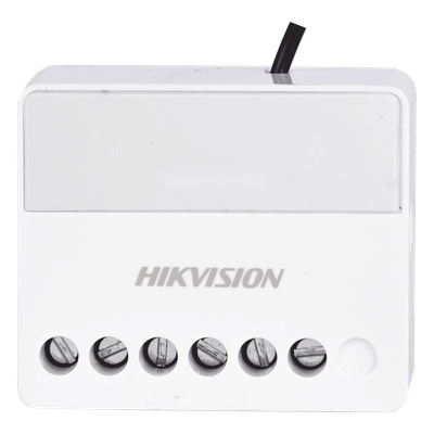 Relevador Inalámbrico / 1 Entrada Alarma 24 h / 1 Salida 0-36 Vcc 5 A / 433 MHz Bidireccional / AES-128 / LED de Estado