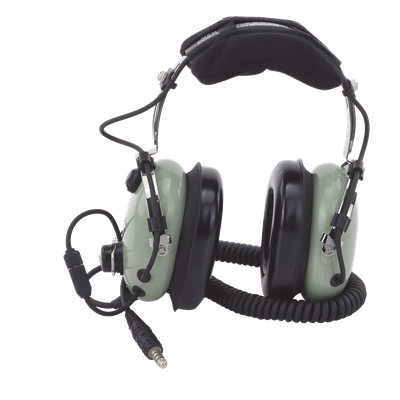 Auriculares de Aviación / Cancelación Activa de Ruido / Reducción 24 dB / Cable Espiral 1.5 m (4.9 ft) / Micrófono M-7A / Certificación FAA TSO