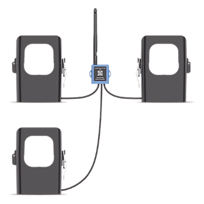 Medidor de Corriente LoRaWAN / Trifásico / Hasta 500 A / Muestreo 3.3 kHz / Diseño No Invasivo