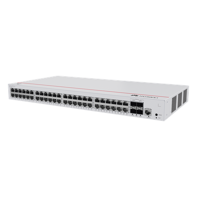 Switch PoE Administrable / 48 Puertos Gigabit / 4 Puertos 10GE SFP+ / PoE Perpetuo 380W / 176 Gbps / Capa 2