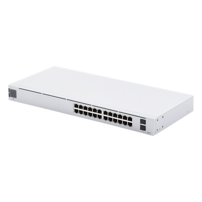 Switch Capa 2 / 24 Puertos Gigabit / 2 SFP 1G / Sin Ventiladores / Pantalla Informativa / 17.42 x 7.87 x 1.72'