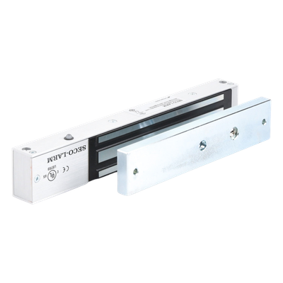 Chapa Magnética Electromagnética / 600 lb (272 kg) / 12/24 VDC Seleccionable / Sensor de Estado de Unión / LED / Uso Interior