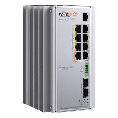 Switch Industrial Administrable / 8 Puertos PoE Gigabit / 2 SFP / 240 W / -40 a 80 °C / 6 kV Protección