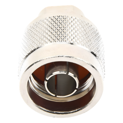 Conector Coaxial N Macho / Anillo Plegable / RG-174/U, Belden 8216 / Bronce Niquelado / Contacto Oro