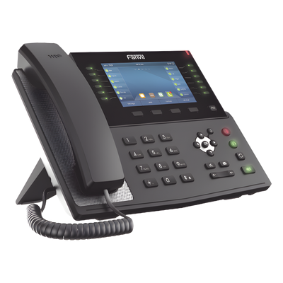 Teléfono IP Empresarial / 20 Líneas SIP / Pantalla Táctil 5' / 60 Teclas DSS / Bluetooth / PoE 802.3af / Dual Gigabit / Video H.264