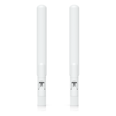 Par de Antenas Omnidireccionales / Doble Banda / 2.4 GHz 3 dBi / 5 GHz 4 dBi / IPX6 / 6.1 x 0.6 x 0.6 pulgadas