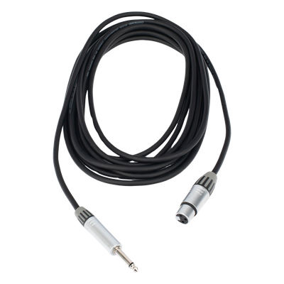 Cable de Audio / XLR 3 Polos Hembra a Plug 1/4 in Mono / 3 m (9.8 ft) / Triple Blindaje / Conectores Seetronic Serie M