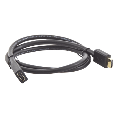 Cable Extensor HDMI / 1 m (3.28 ft) / 4K@60Hz / 3D / HDR / Macho a Hembra / Cobre Estañado / Transmisión Estable