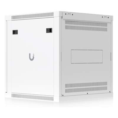 Gabinete Rack 12U / Montaje en Pared / Profundidad 600 mm / Puerta Vidrio Templado / Carga 80 kg (176 lb) / Ventilación Integrada