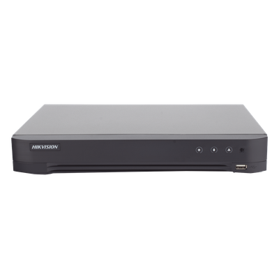 DVR Pentahíbrido / 4 Canales TURBOHD + 2 Canales IP / 3K Lite 5 Megapixel / Audio Bidireccional Coaxitron / Reconocimiento Facial / AcuSense / 1 Bahía HDD 10 TB