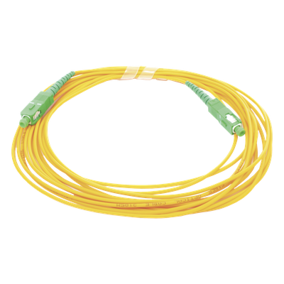 Jumper de Fibra Óptica / SC/APC a SC/APC / Monomodo OS2 / Simplex / 5 m (16.40 pies) / 2 mm / PVC
