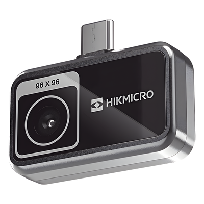 Cámara Termográfica para Smartphone / Resolución IR 96 x 96 / SuperIR / Rango -20°C a 400°C / Precisión ±2°C o ±2% / USB-C y Lightning / 50° × 50° FOV