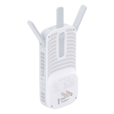 Repetidor WiFi AC / 1750 Mbps / Doble Banda 2.4 y 5 GHz / Puerto Gigabit / 3 Antenas Externas / Cobertura 929 m² (10,000 ft²)