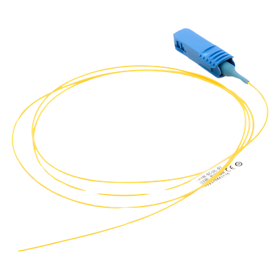 Pigtail de Fibra Óptica / SC/UPC Simplex / Monomodo OS1/OS2 / OFNR / 1 Metro (3.28 Pies) / Amarillo