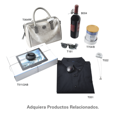 Tag RF Antihurto / 8.23 MHz / Alcance 160 cm (63 in) / Lock Estándar / 38 x 31 x 19.5 mm / Gris Claro