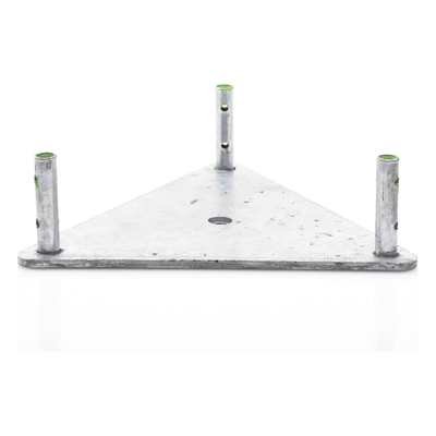Base para Torre / Placa de Acero 1/4' / Niple 3/4' Galvanizado / Concreto Estructurado / Compatible TZ30